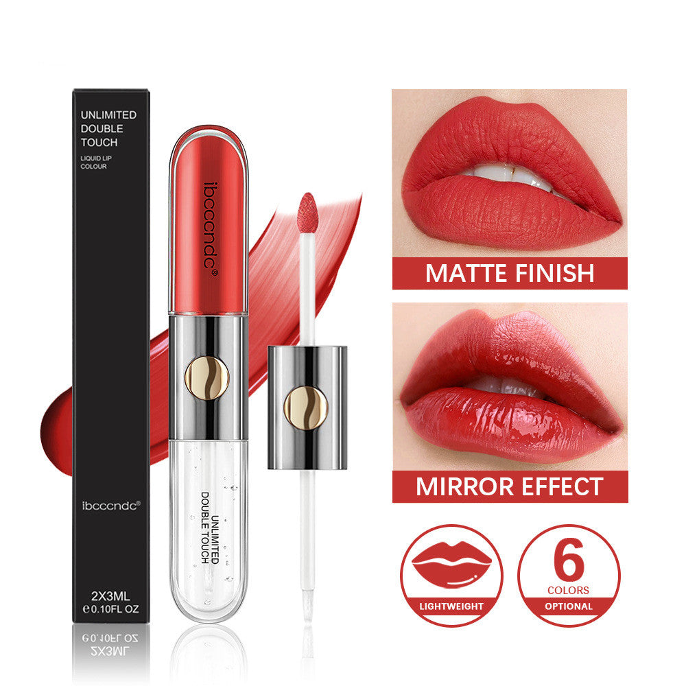 Double-headed Matte Lip Lacquer - Waterproof & Sweat-proof